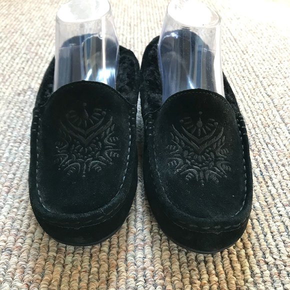 Abeo Shoes - Abeo Hampton Moccasin Slip On Slipper Sheepskin Footbed Size 7